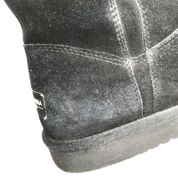 KOOLABURRA UGG Aribel Tall Black Suede Fur Lined Boots Winter Y2K Womens 8 - Picture 7 of 12